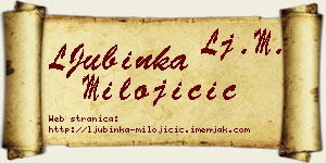 LJubinka Milojičić vizit kartica